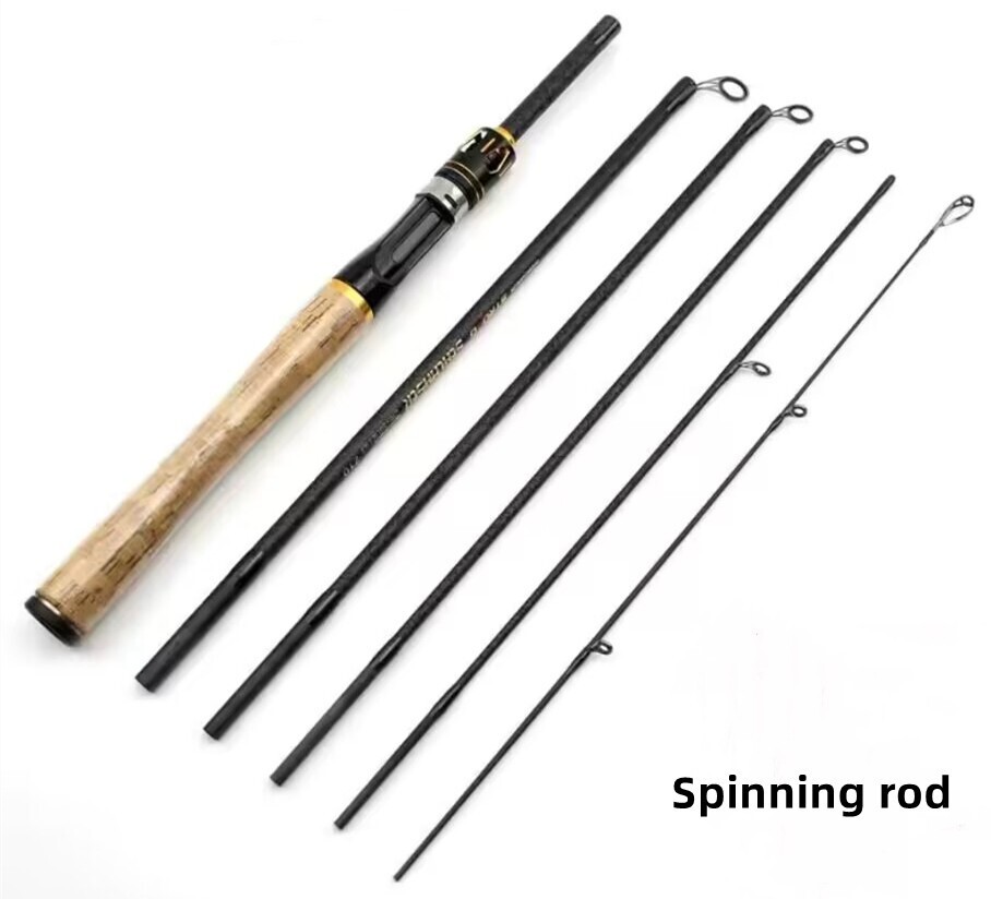 Fishing Rod Carbon Spinning Casting Fishing Rod Lure 2.4m 2.7m Travel Poles