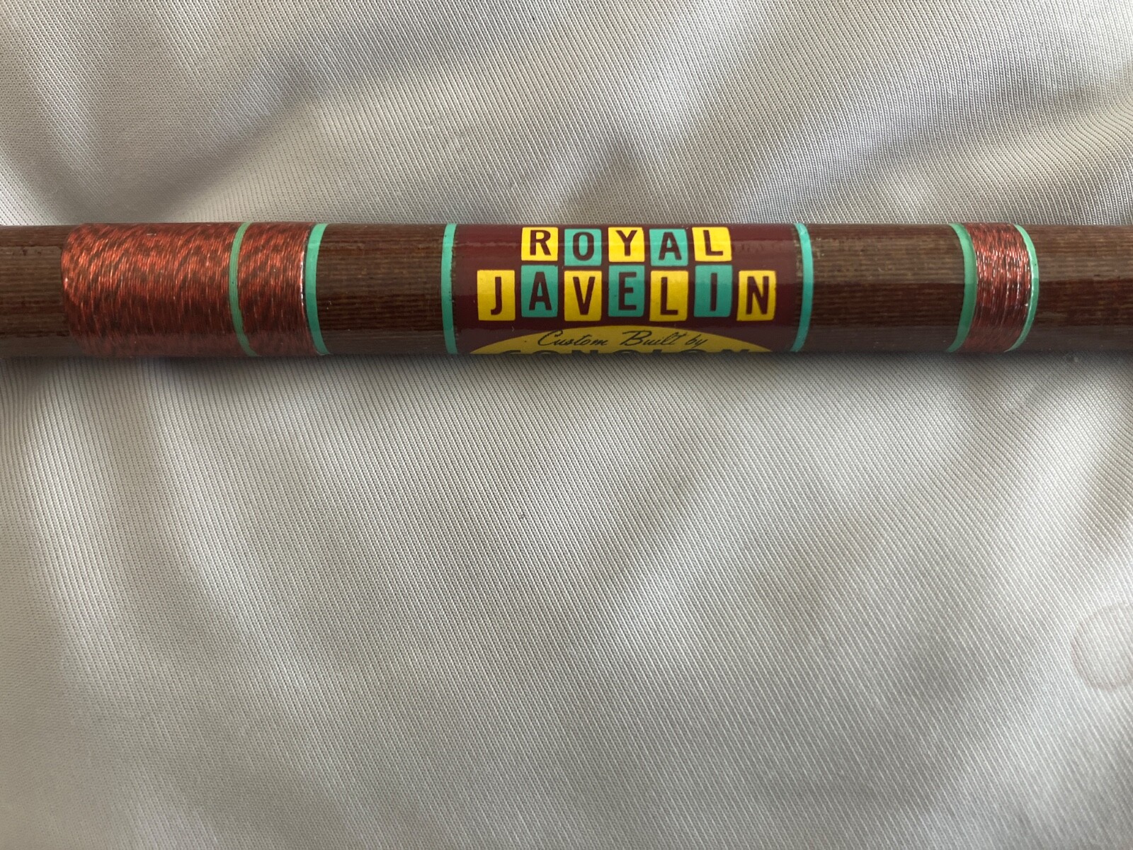NEW VINTAGE Royal Javelin 2 pcs. 8 Ft. Fishing Rod Custom Built Conolon #78614