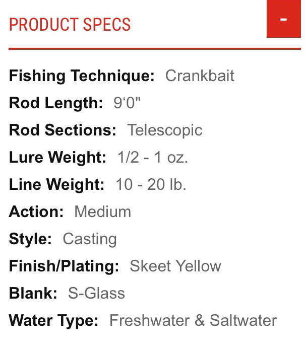 (2 NEW) 9′ SKEET REESE CRANKBAIT TOURNAMENT CASTING FISHING RODS TELESCOPIC