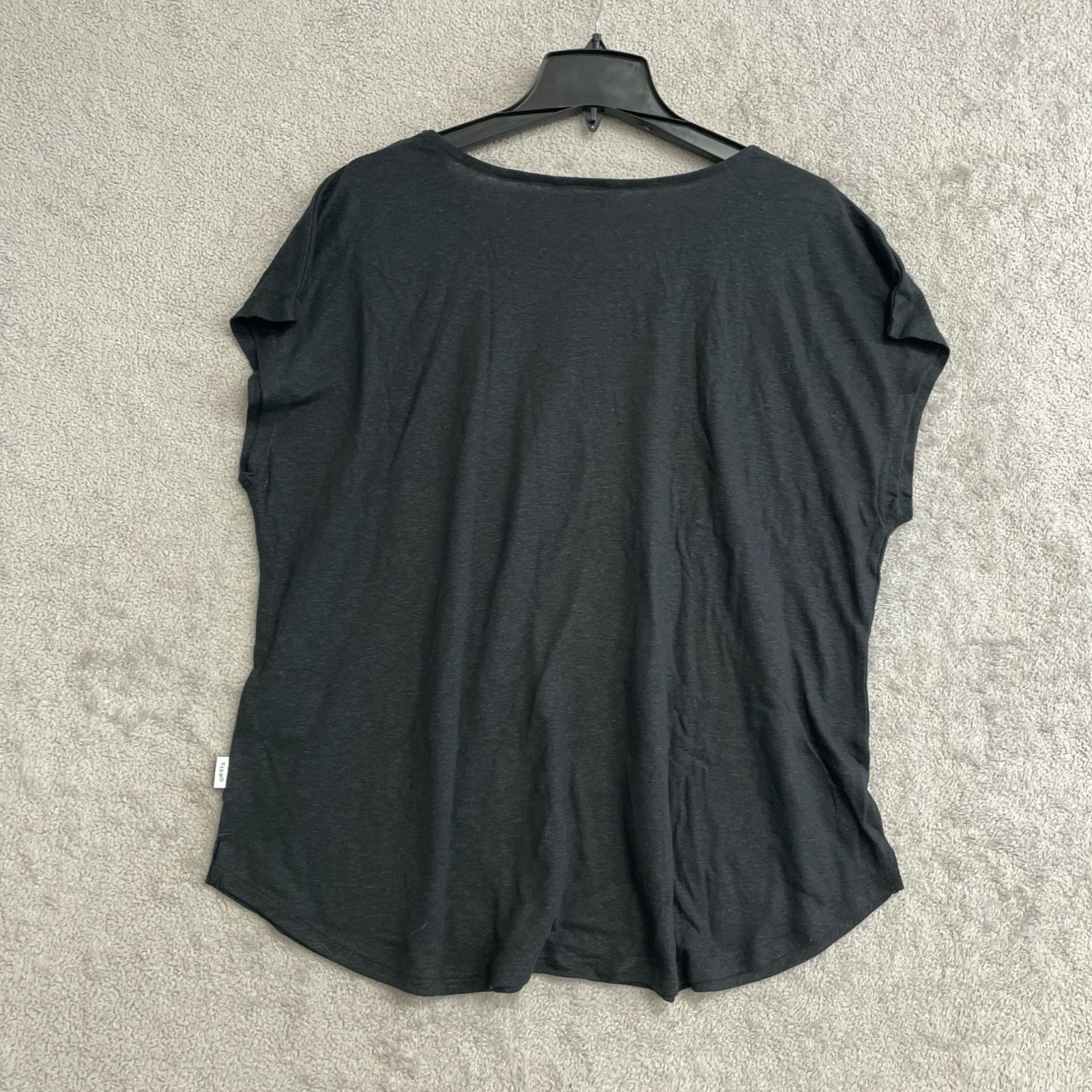 NWT Orvis Women’s XL Black Linen Blend Short Sleeve Top J2131