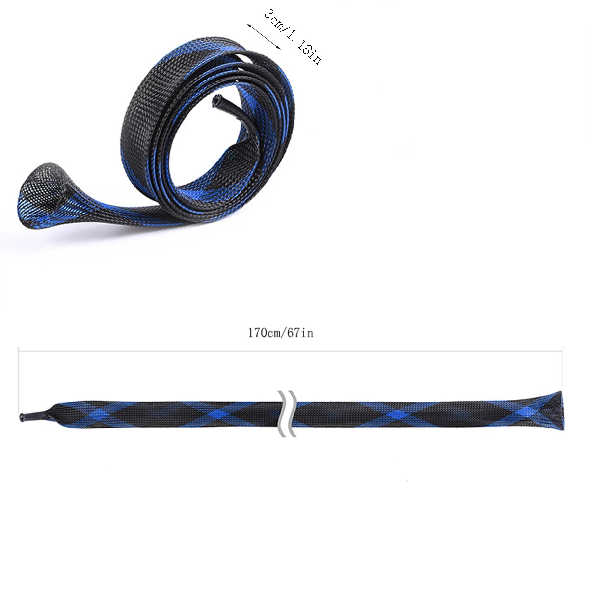 Fishing Rod Sock Braided Net Protector Cover Spinning Casting Ice Rods