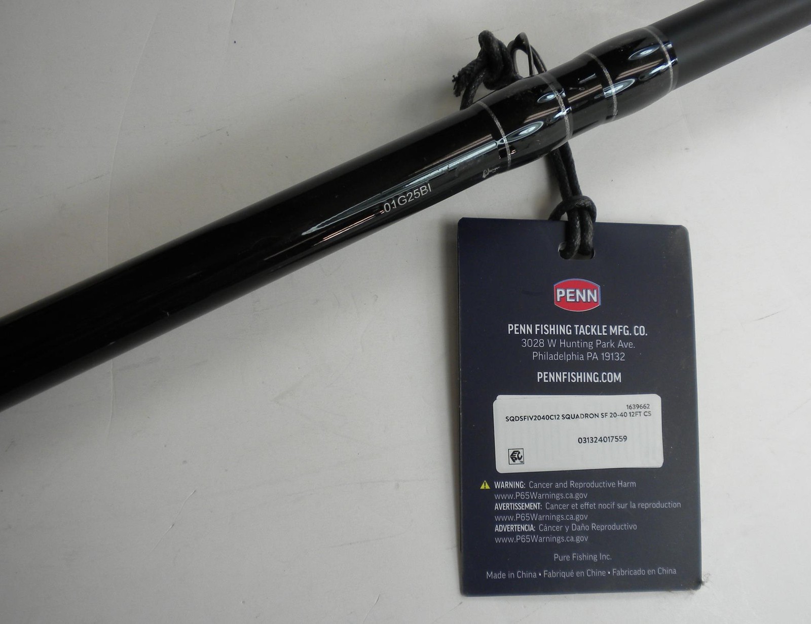 Penn SQDINIV2040C12 Squadron Casting Rod Heavy Action 12 Ft 2 Piece