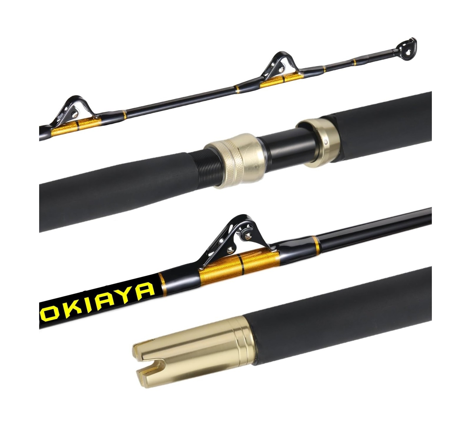 OKIAYA COMPOSIT 160-200LB The Big Nasty Saltwater Big Game Roller Rod