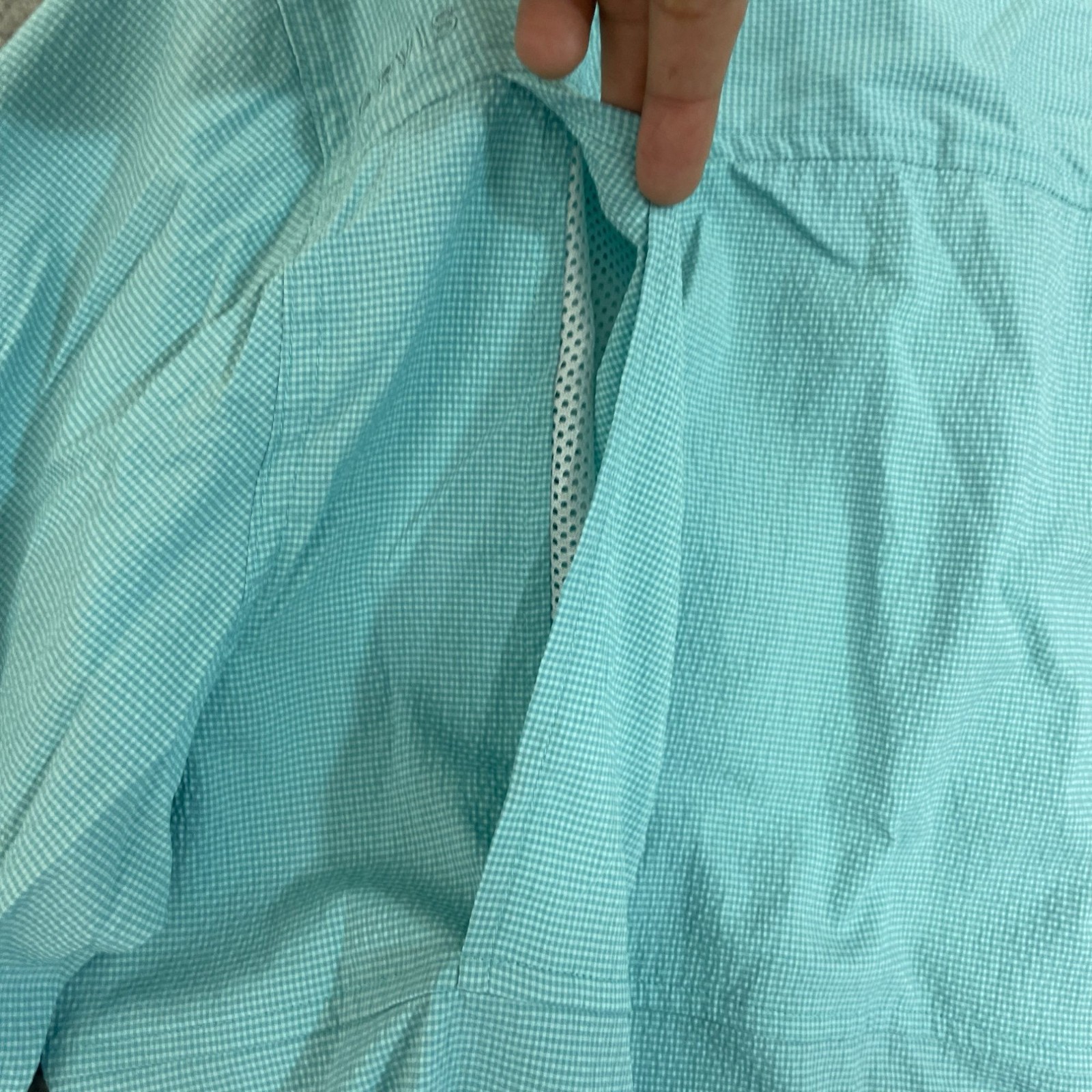 Orvis Men’s L Active Fit Short Sleeve Button-Up Shirt Outdoor Blue F1351