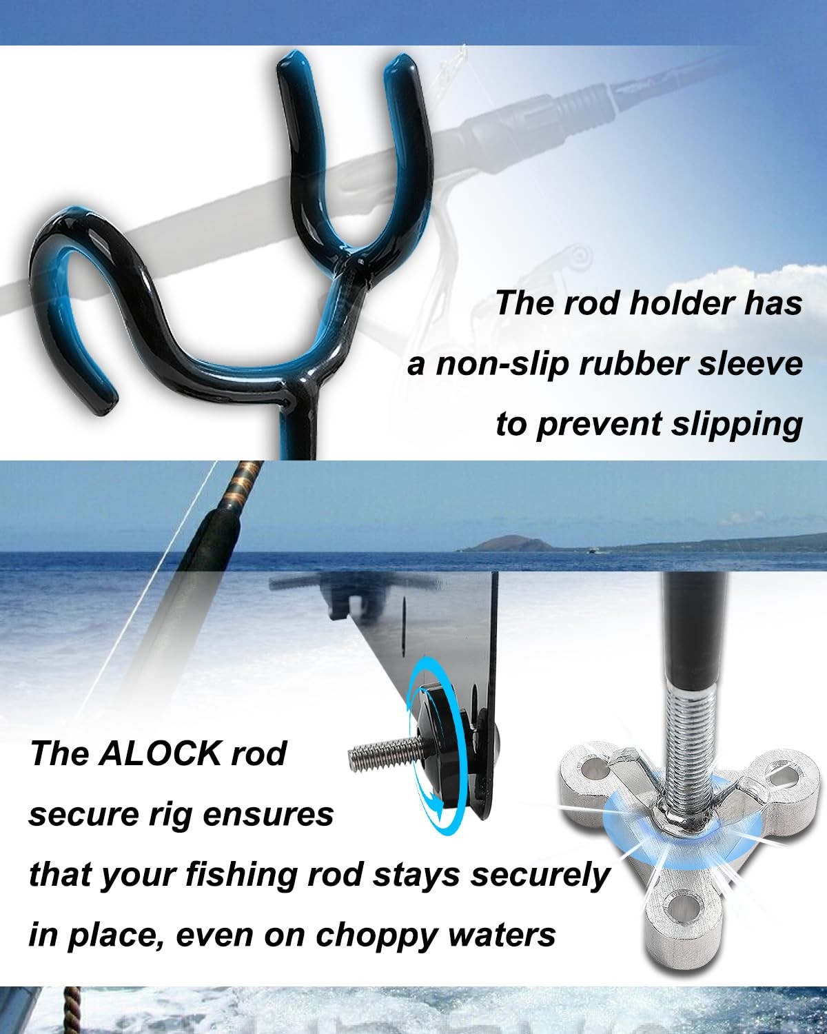 Dnshorix Boat Track System Rod Holder Power Lock And Track Adapter – Compatible