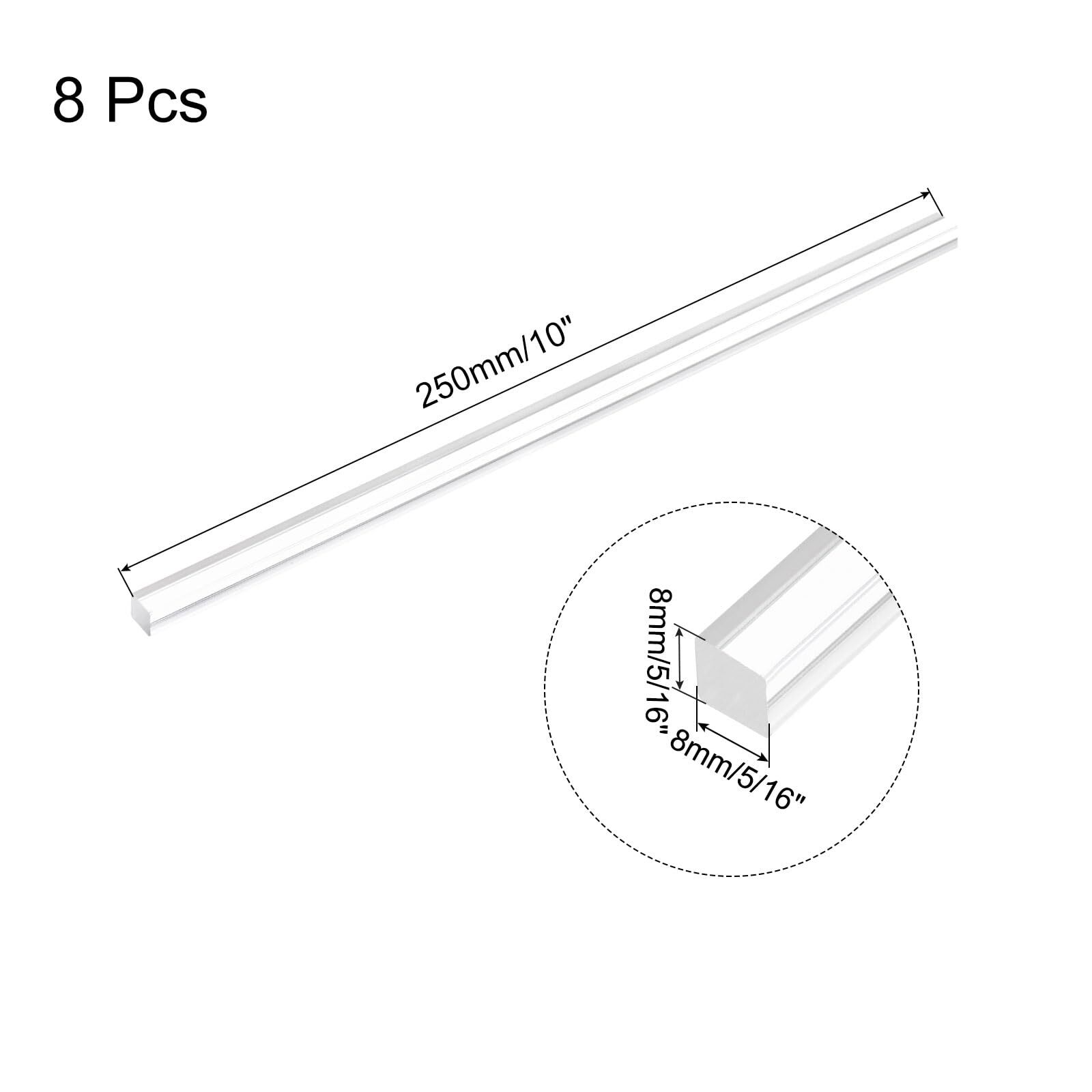 8pcs Acrylic Square Rods 5/16″ x 10″ Clear Acrylic Dowel Rods Sticks Acrylic …