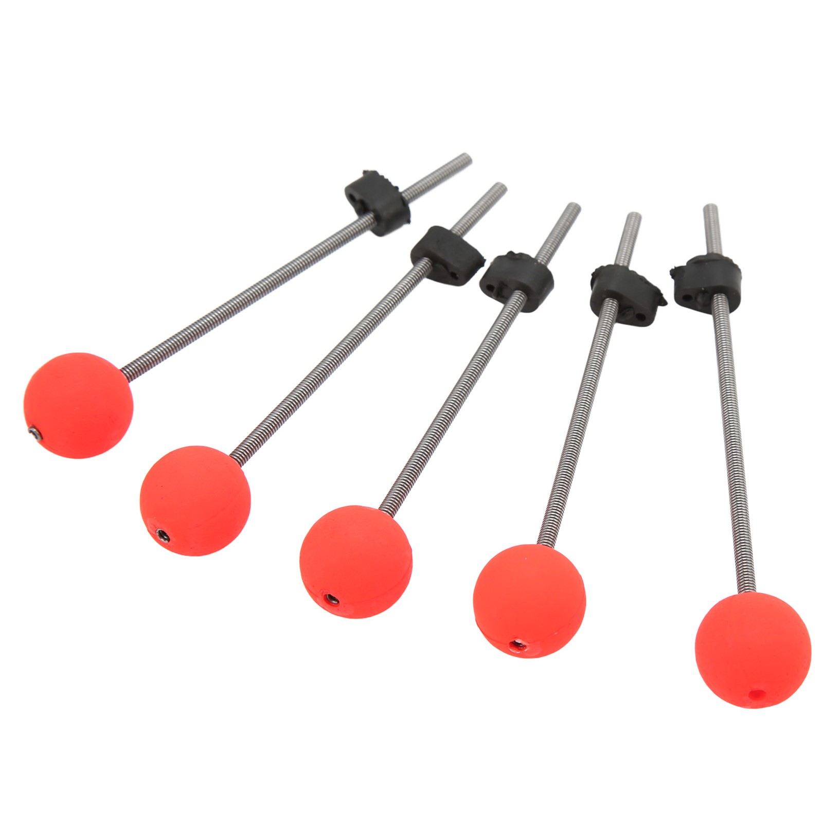 5PCS Mini Winter Ice Fishing Rod Top Tip Portable Outdoor Fishing Rod Red Ball