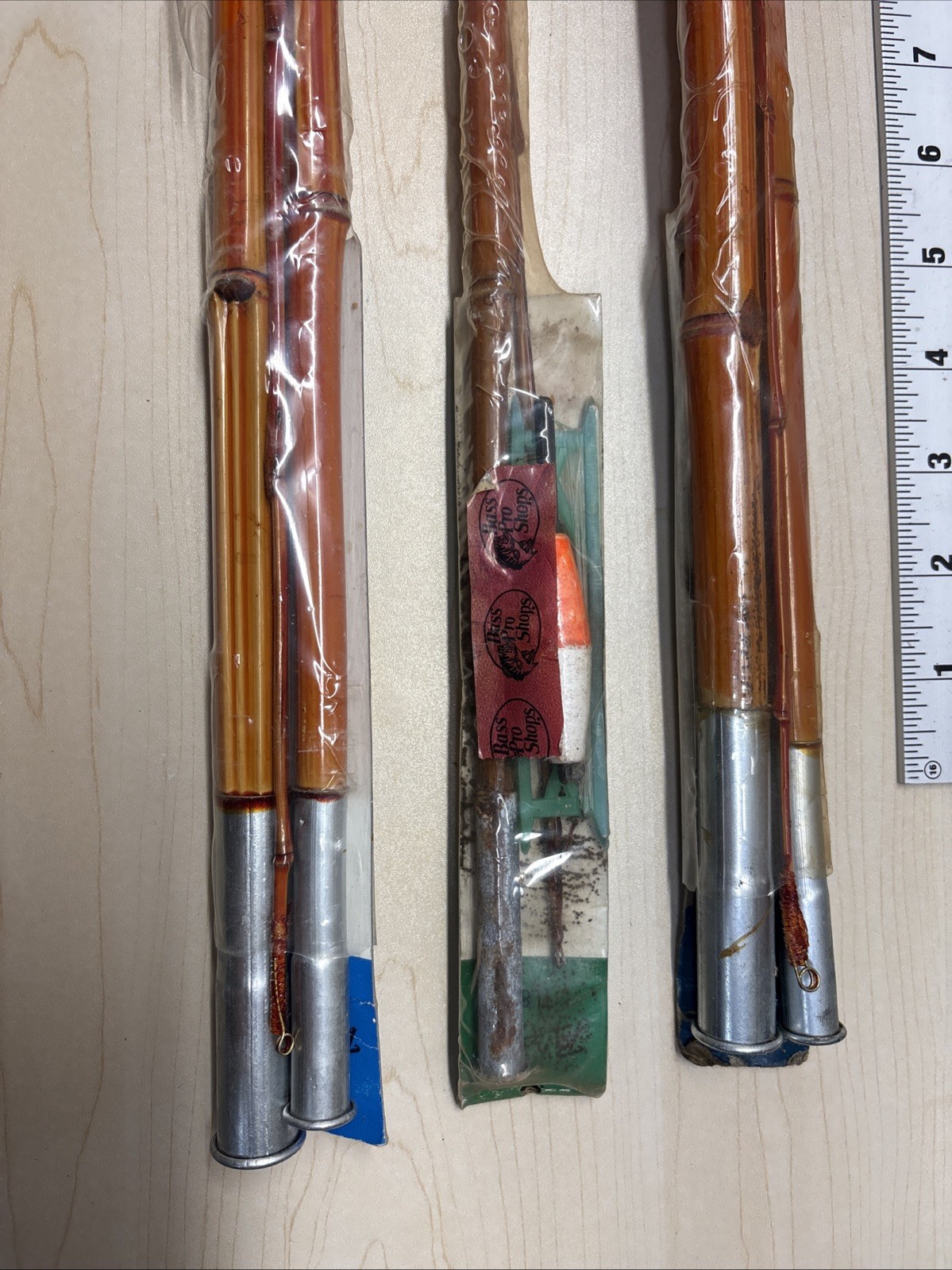 Lot of 3, B’n’M’s 8 & 12 Ft Jointed Bamboo Poles 2&3 Piece, BnMs TL82 L123 READ