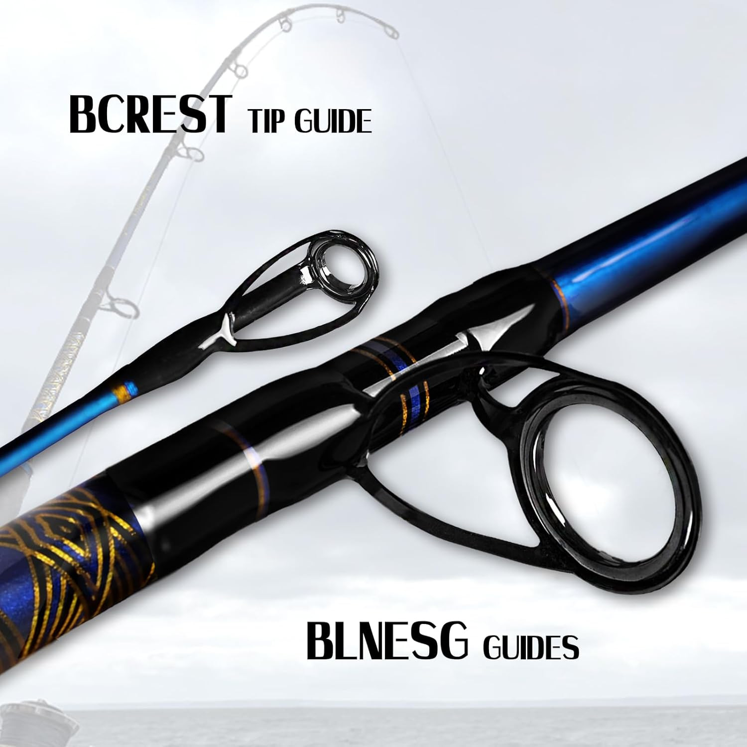 Saltwater Graphite Jig Jigging Spinning Fishing Rod Deep Sea Jig Pole