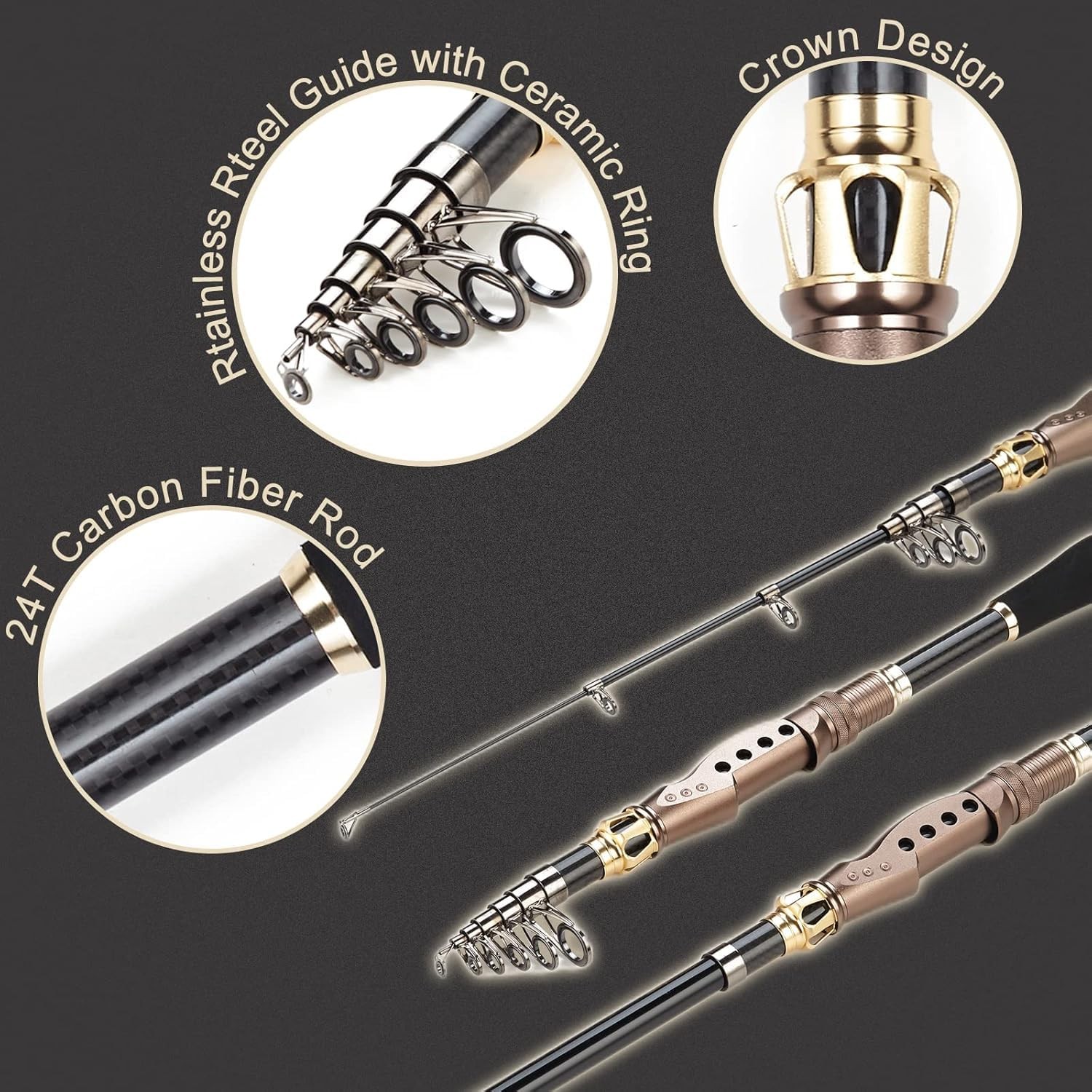 Fishing Rods and Reels Combo Telescopic Fishing Rod with Fishing Carrier Bag …