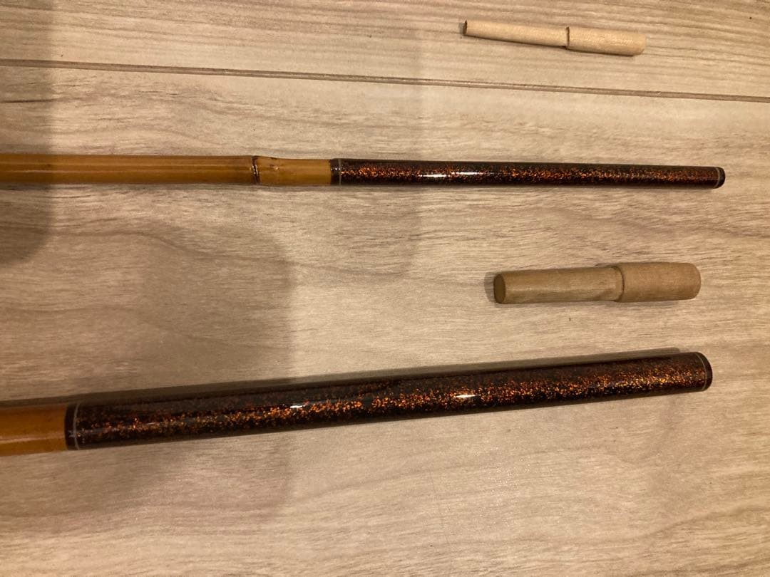 Toshishu Herabuna Fishing Rod 10.5 Shaku Bamboo, Used, Well Maintained
