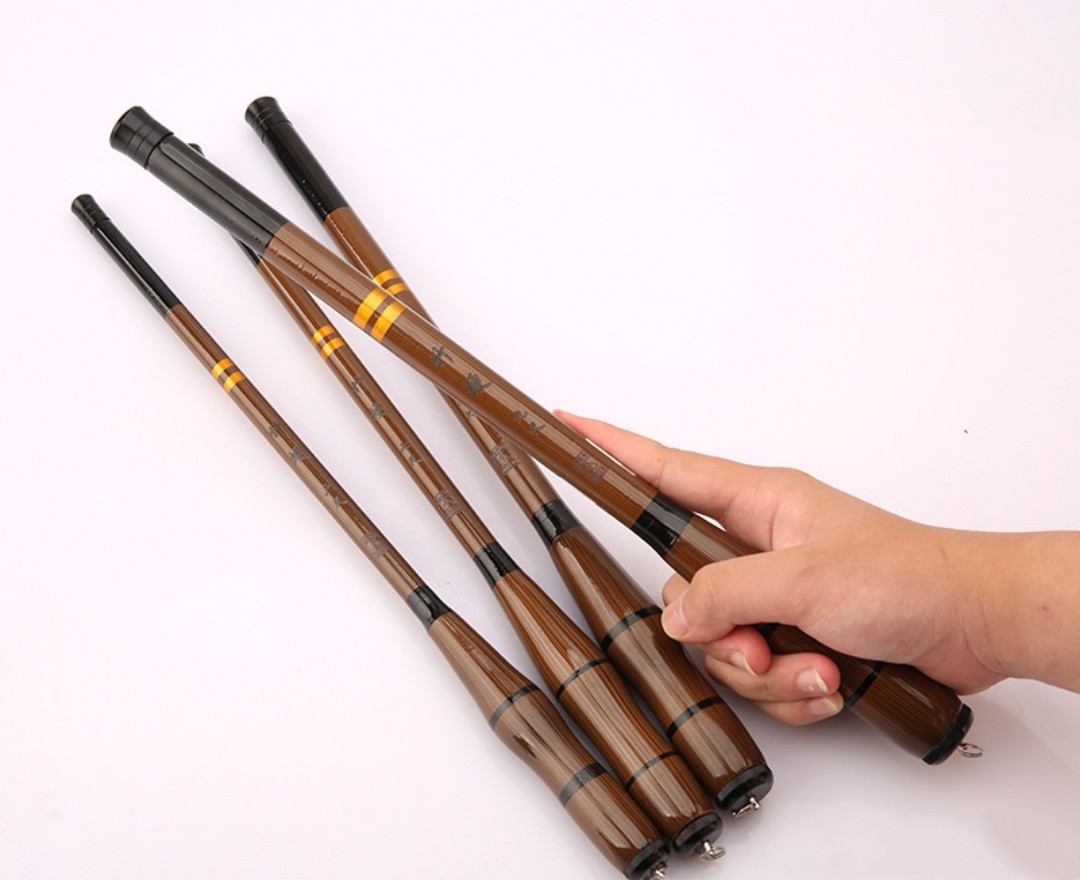 Ultra-short lightweight hard-action fishing rod for stream fishing fishing gear