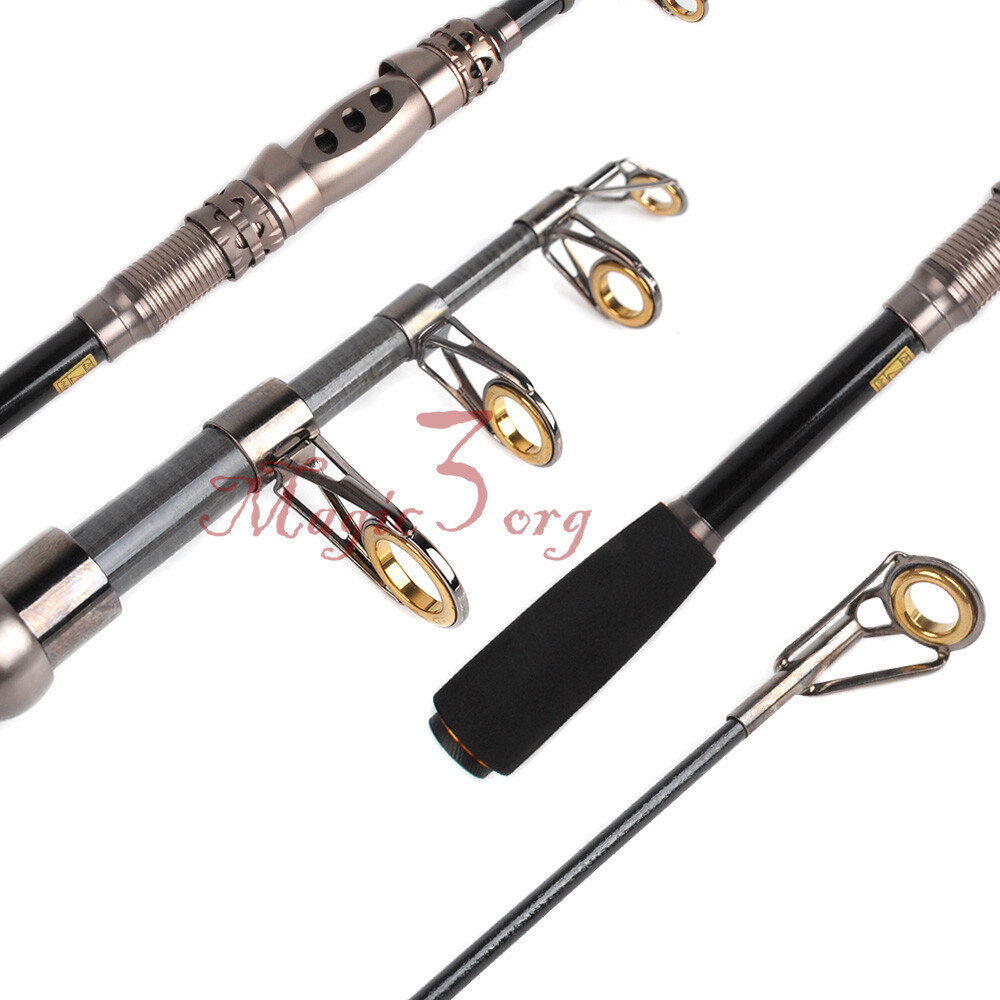 Magic3org Spinning Fishing Rod Pole Telescopic Portable 1.8m 2.1m Travel Bass