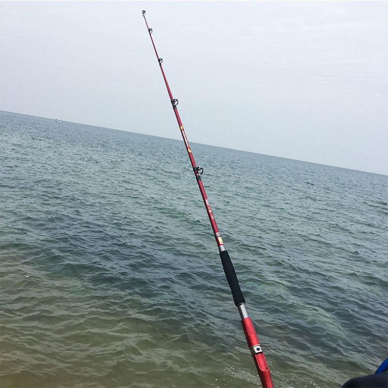 RedShark Saltwater Boat Rod Trolling Heavy 6′ 7′ 8′ Travel Spinning Rod 3 Piece