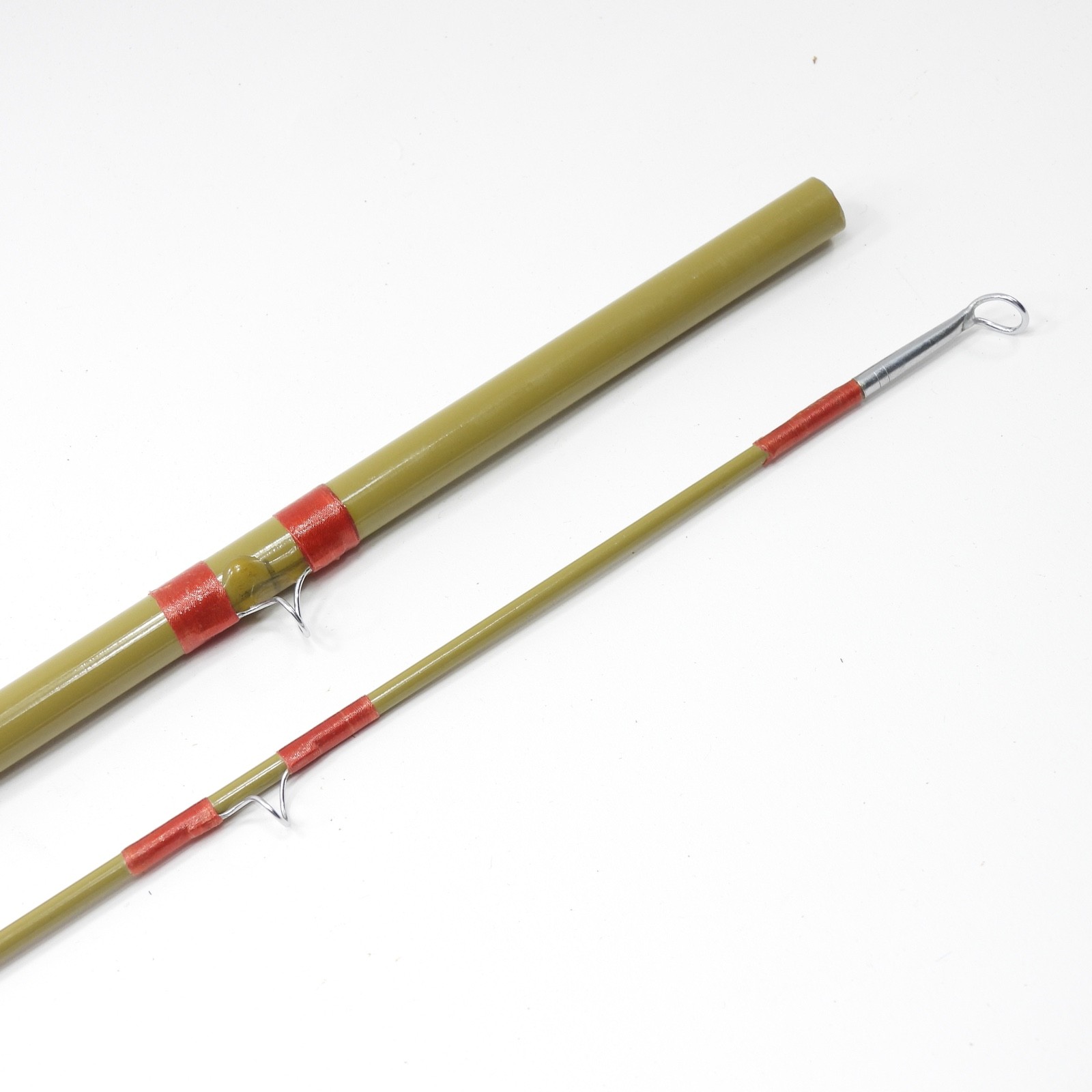 Unmarked Fiberglass Fly Fishing Rod. Orvis Kit Rod? 9’. 9-10wt. W/ Tube & Sock.