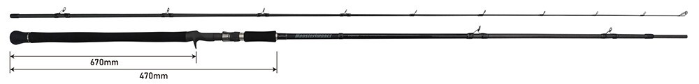 Ripple Fisher Monster Impact 110BHH Bait Model Fishing Rod **US SELLER**