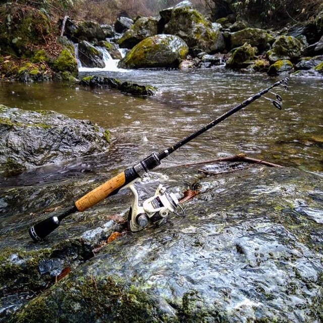 Compact Telescopic UL Carbon Fiber 6ft Trout Rod Solid Tip WT 2-7g With Bag