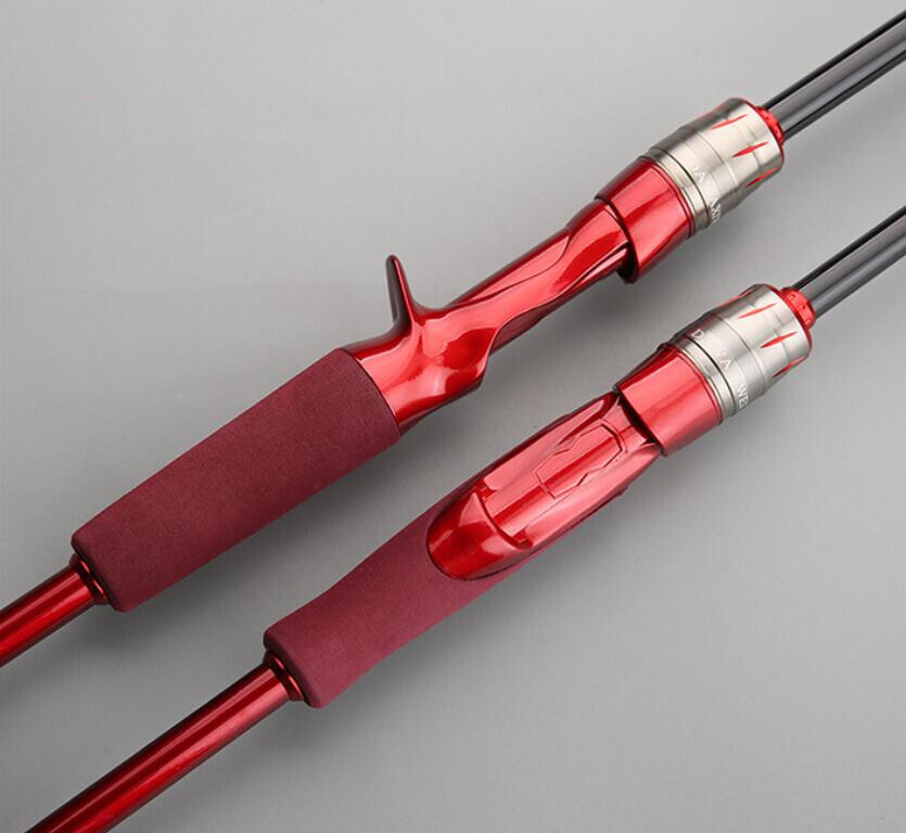 1.8M Fishing RodS 5.91FT Carbon Fiber Spinning/casting Pole Lure Rod Fast Action