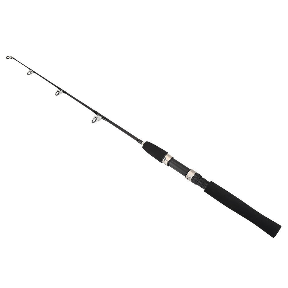 Black 80cm Portable Telescopic 4 Section Fishing Rod Pole Tackle Accessory Y