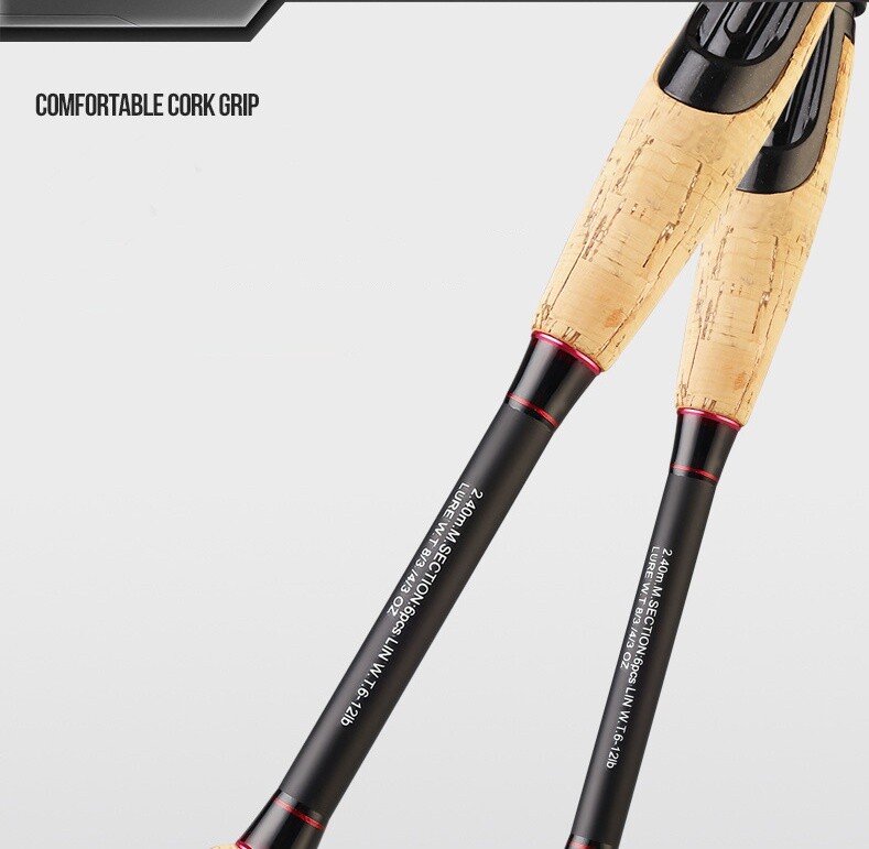 Carbon Casting Telescopic Fishing Rods 1.98m-2.7m Portable Poles Travel Spinning