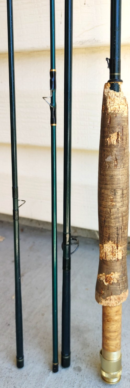 Orvis Trident TL Fly Fishing Rod Green 4 Piece Pole 6.5 Mid Flex 8’5″ 3oz 5wt