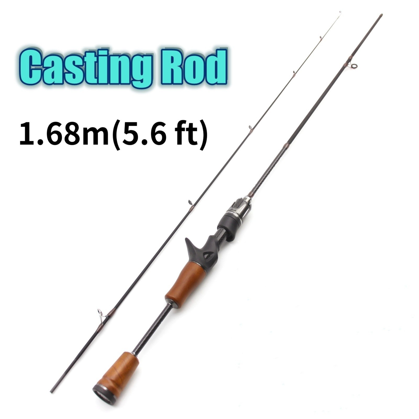 1.68M Lure Fishing Rod Spinning Casting Rods Poles Carbon Fiber Travel Pole Bass