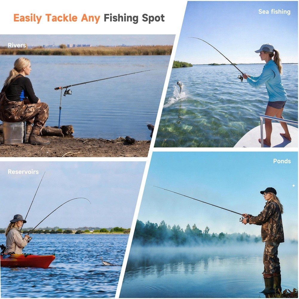 For MINI Fiberglass Sea Rod 30.5cm to 180cm Portable Rock Fishing Tool