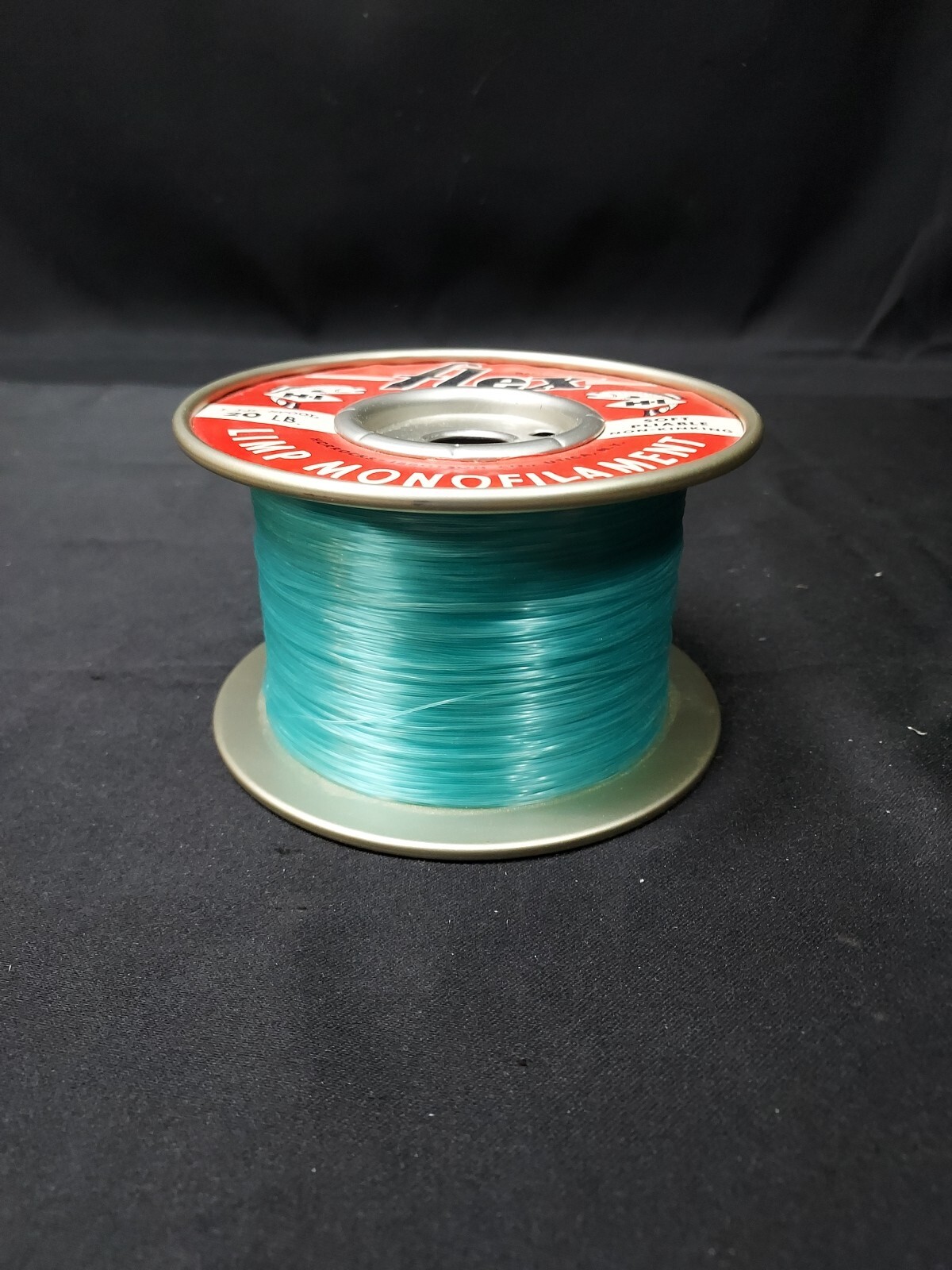 Vintage Flex Fishing Line Limp Monofilament 20 lb Line On Metal Spool Made USA