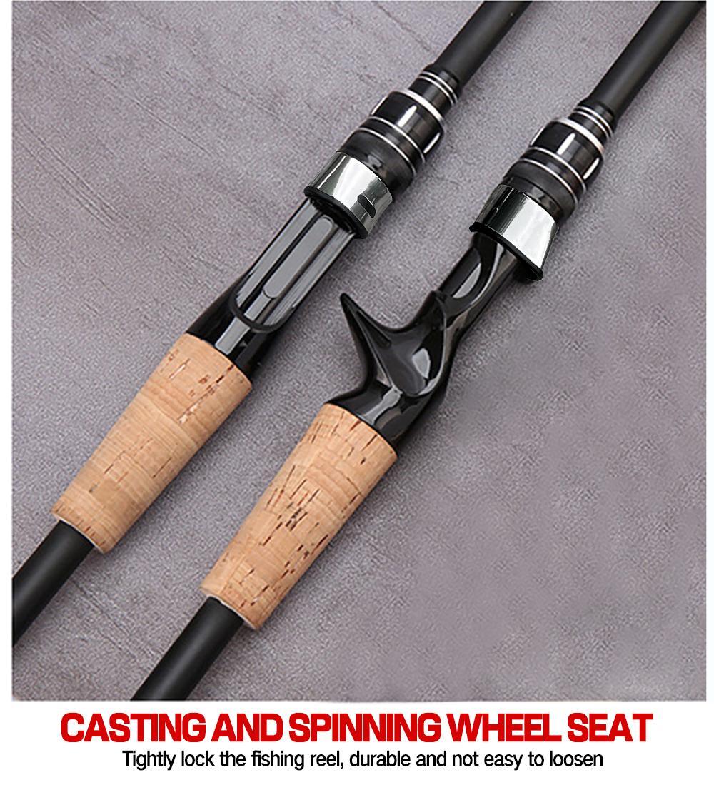 Ultra-Light Fishing Rod Carbon Fiber Spinning Casting Pole Handle Telescopic Sea