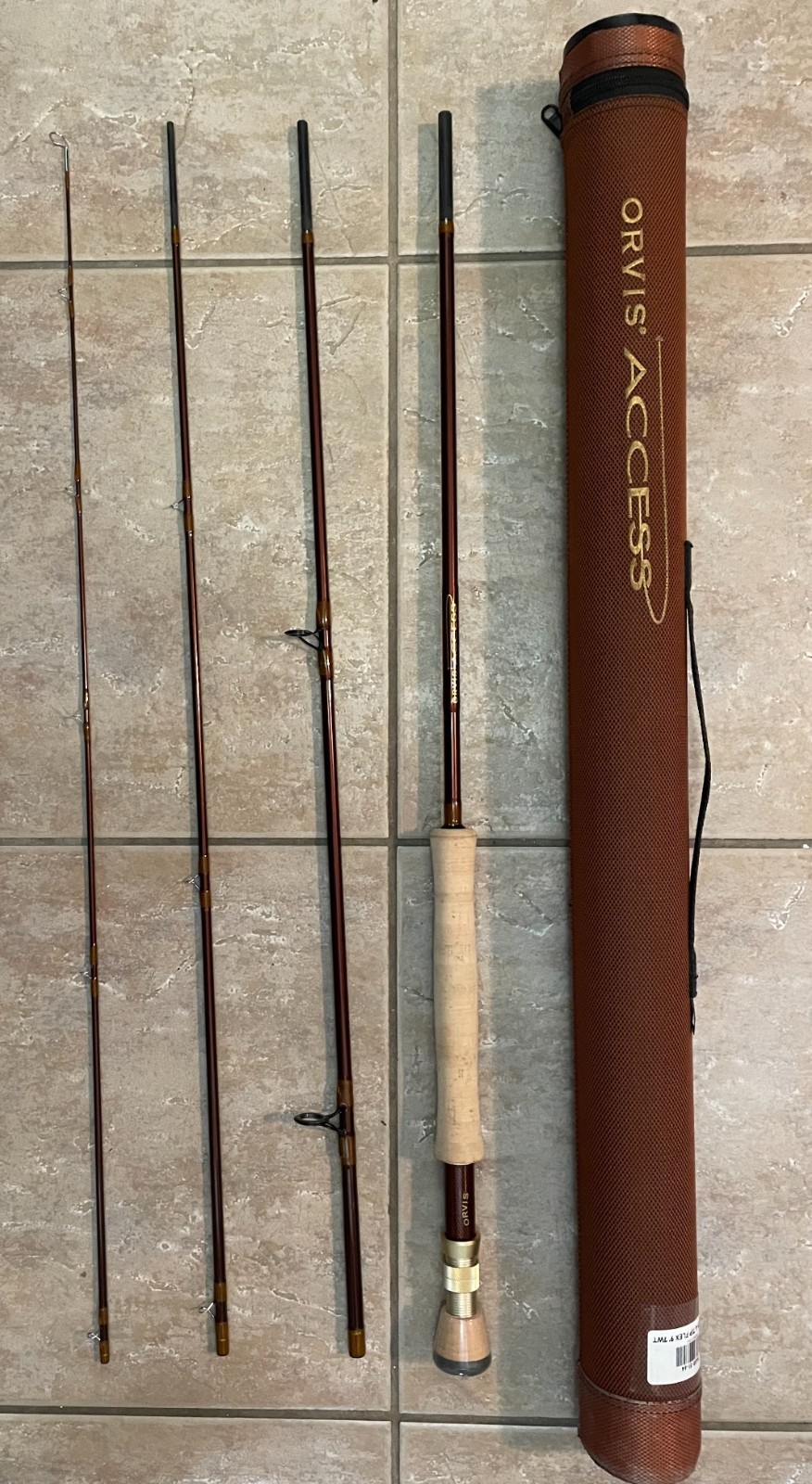 Orvis NEW Access Fly Rod 9′ 7 WT 3 oz. Tip Flex w/ Orvis Cordura Rod Tube