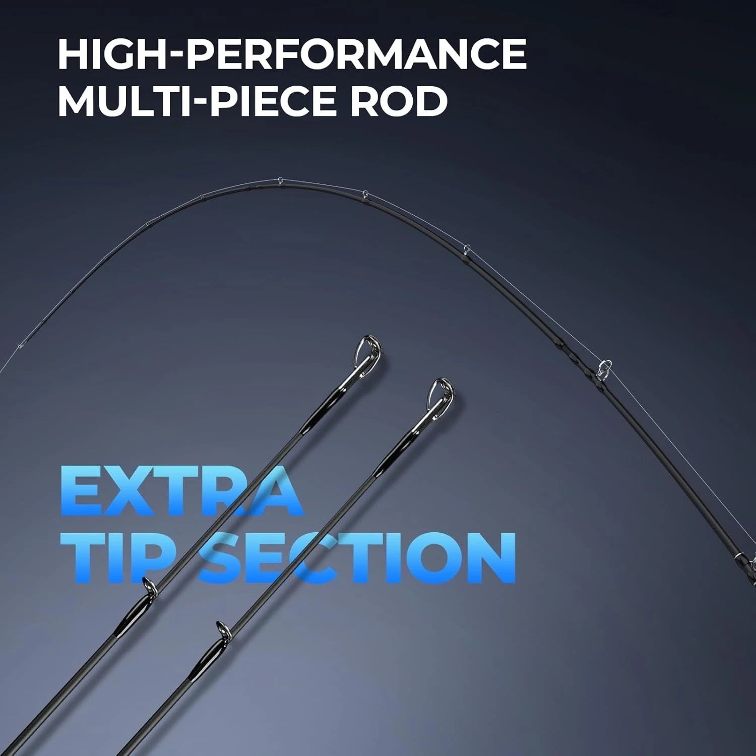 Spartacus Passage Travel Fishing Rods, Portable 4-Piece Spinning & Casting Ro…