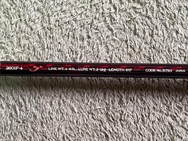 Shimano Scorpion 2601F-4 Baitcast Rod 6ft 4pc for Bass & Seabass Used JDM