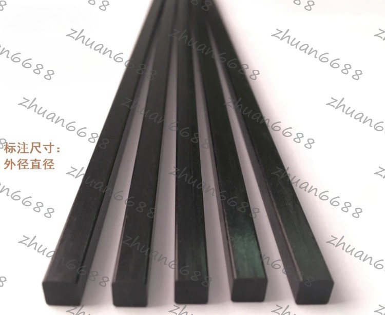 2PC 500mm Length Solid carbon fiber square carbon fiber rod 2/3/4/5/10/20mm