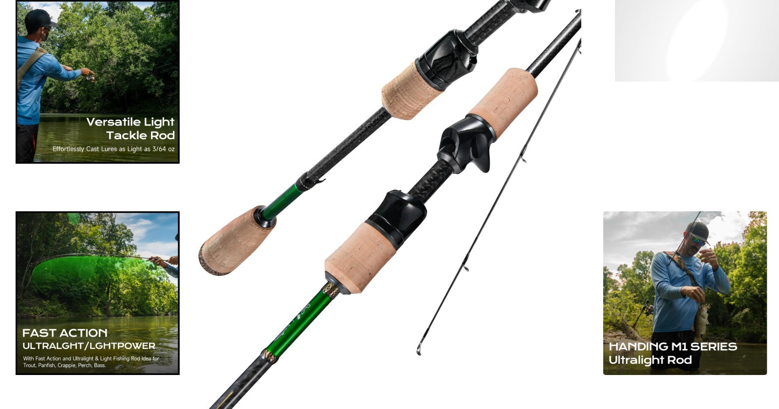 Precision 2-Piece Spinning Fishing Rod 7′ – Ultralight with Built-In Hook Keeper