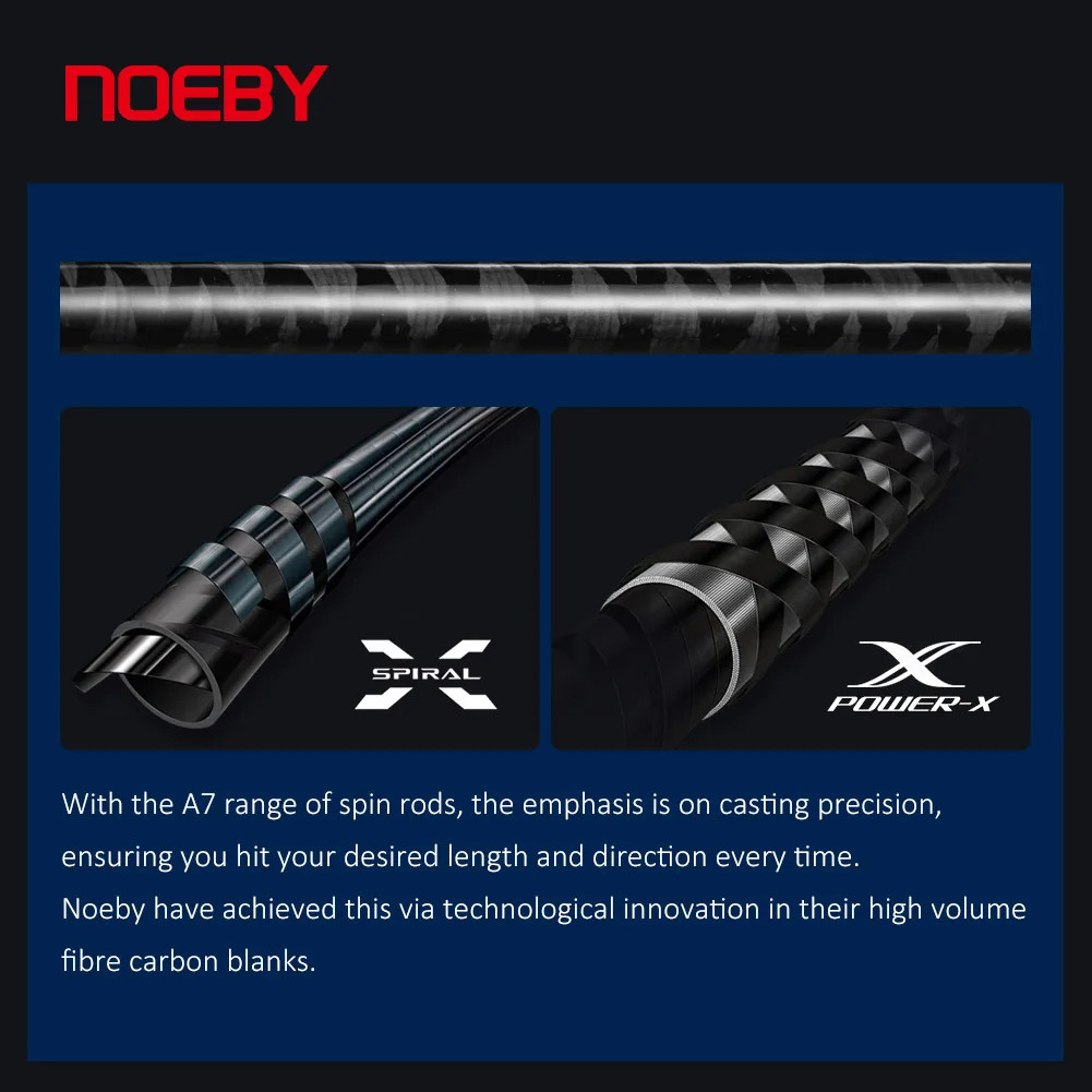 NOEBY Shore Jigging Spinning Rod 2.49m-2.9m Fuji Guides Carbon Saltwater Bass