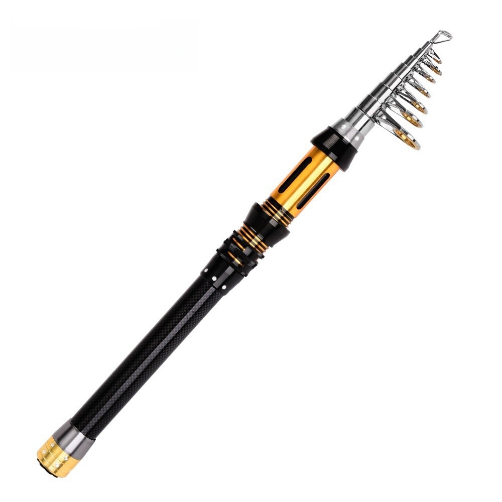 Portable Carbon Fiber Telescopic Fishing Rod Saltwater Freshwater 1.5m-3.0m