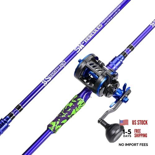 Inshore Saltwater Fishing Rods Combo – 7-Foot Spinning Rods and Casting Rods