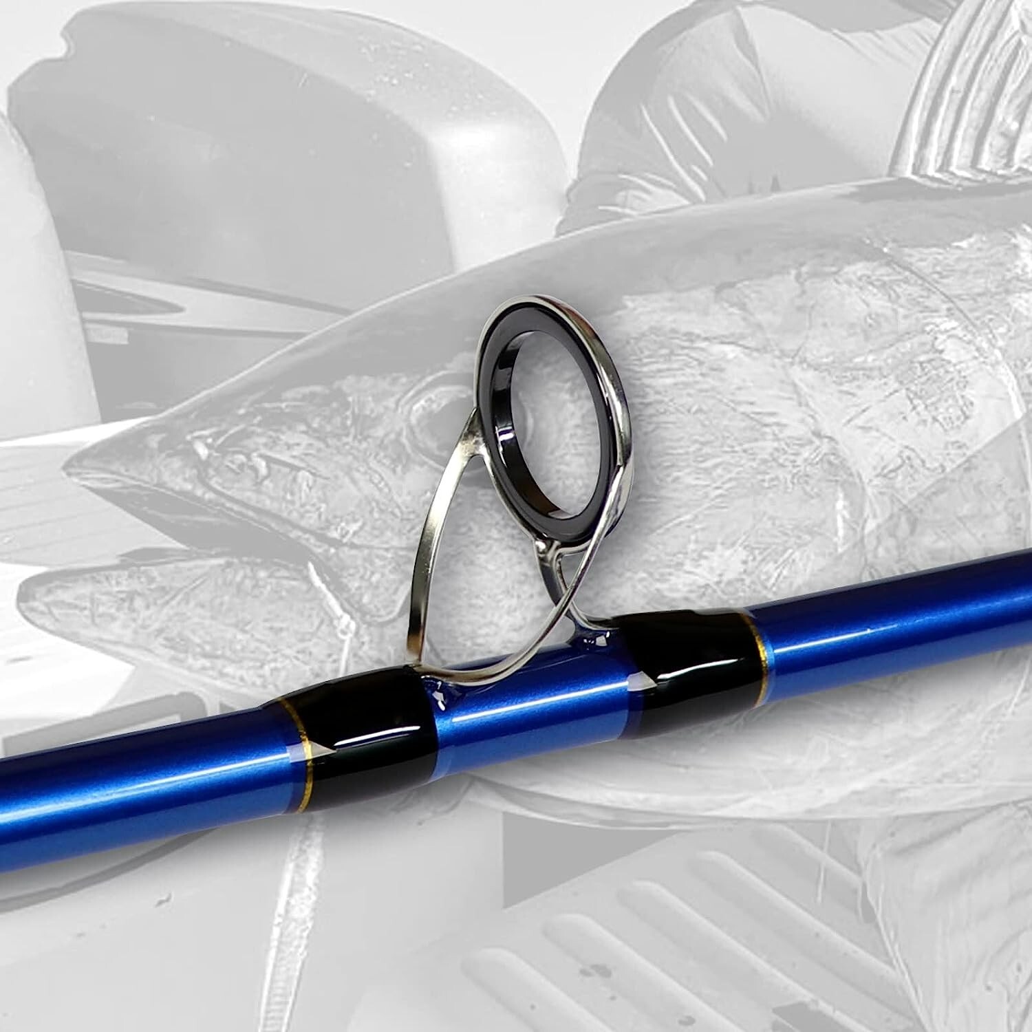 2-Piece Saltwater Spinning Fishing Rod Offshore Assorted Colors Outdoor Sports