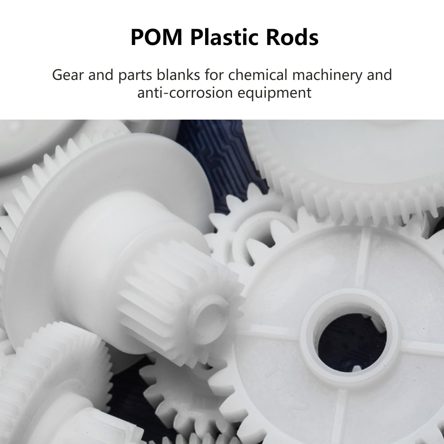 3 Pack 12 Inch Plastic Rod Stock, Acetal Copolymer Rods, White Acetal Stock S…