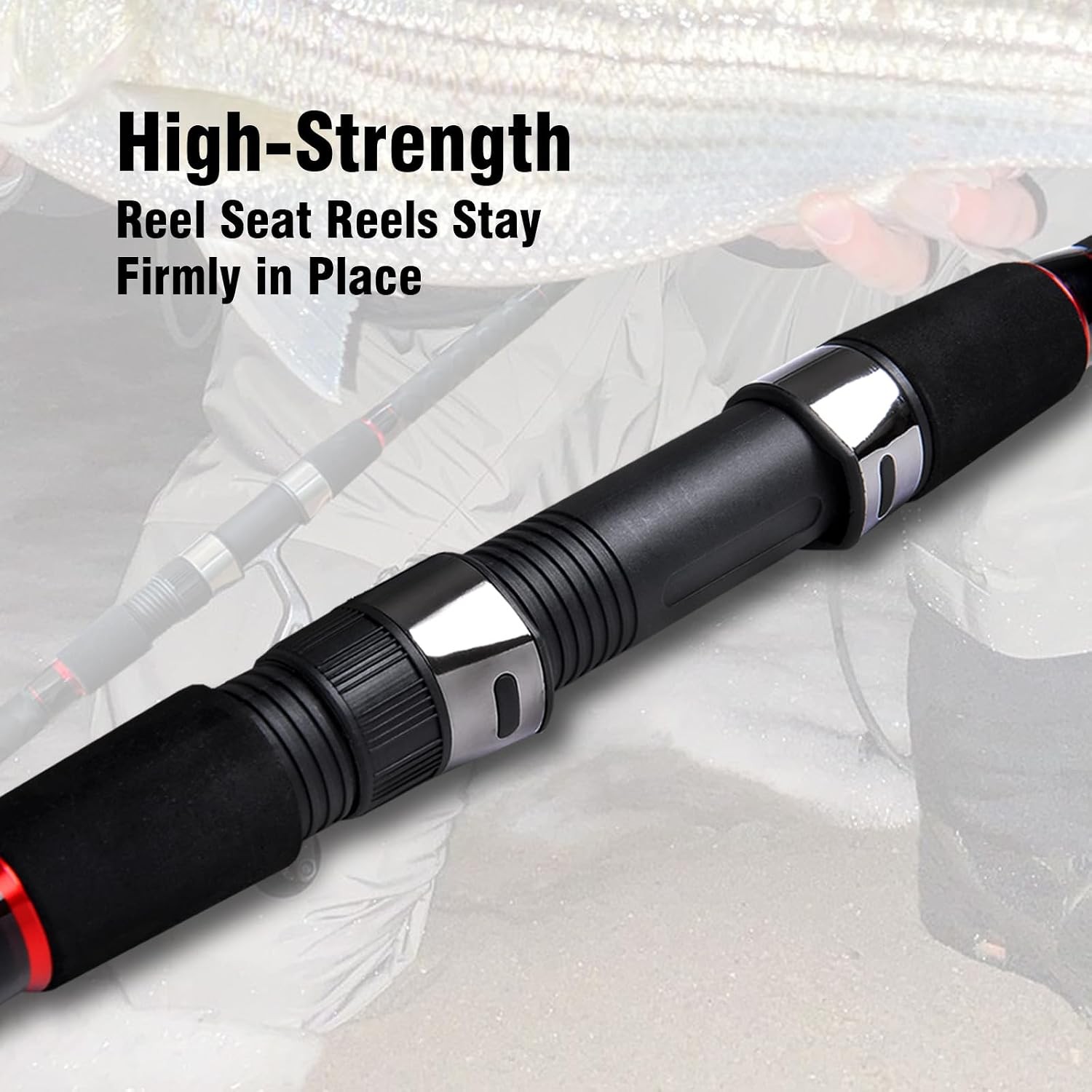 Surf Spinning Fishing Rod 4-Piece Graphite Travel Fishing Rod(11 Feet & 13 Feet