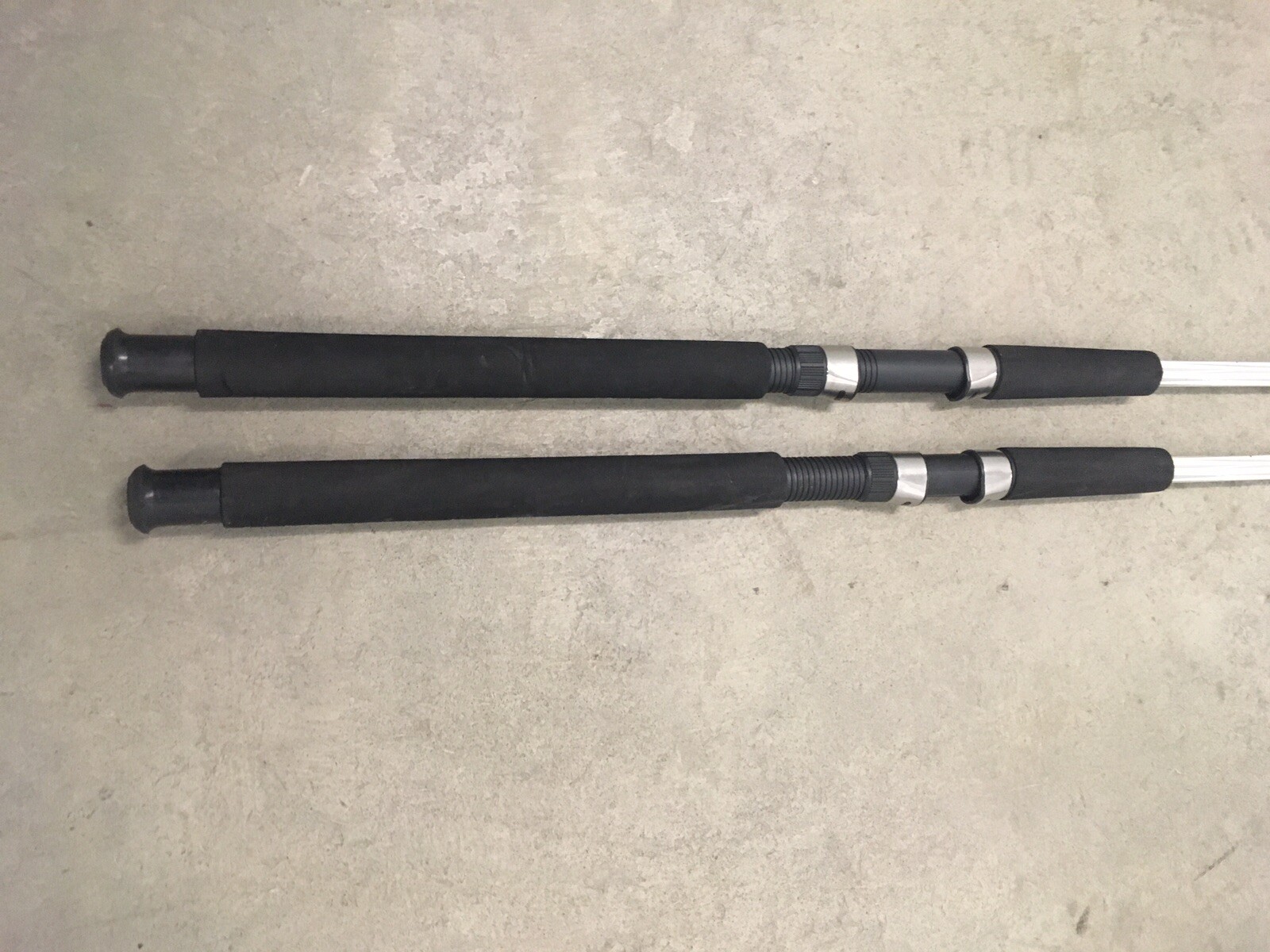 2 Shakespeare Tiger Spinning Rods 7’ Fresh/Saltwater Catfish/Trolling Med BLACK