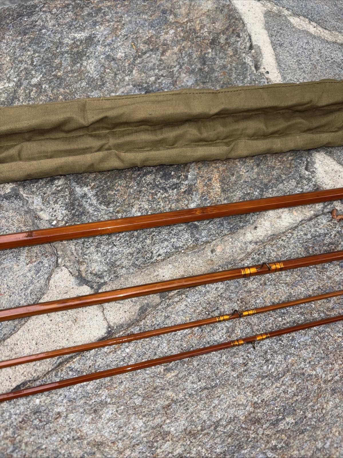 SCARFFENBERG – Rodmaker 3 piece 2 tips 9 ‘6″ Split Bamboo Fly rod