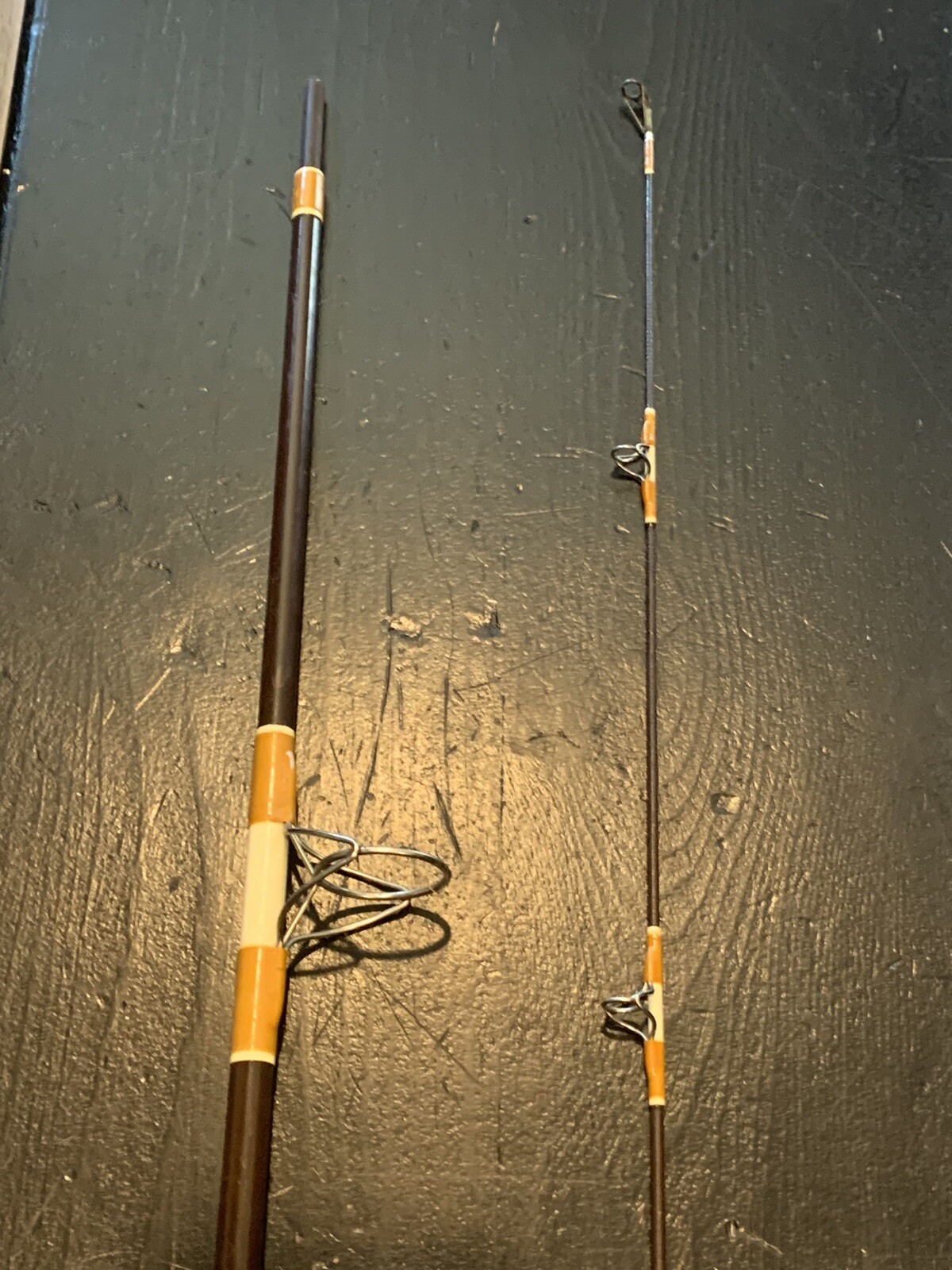 Vintage SABRE Custom Made Nypoxy SH 191 8 1/2′ Surf Spinning Rod 2 Pc RARE!!