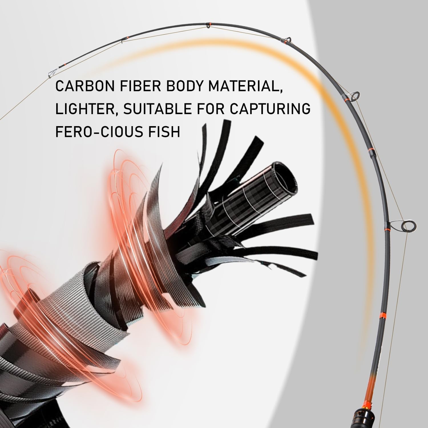 IM6 Graphite Fishing Rod – 2-Piece Casting & Spinning Rod Stainless Steel Guides