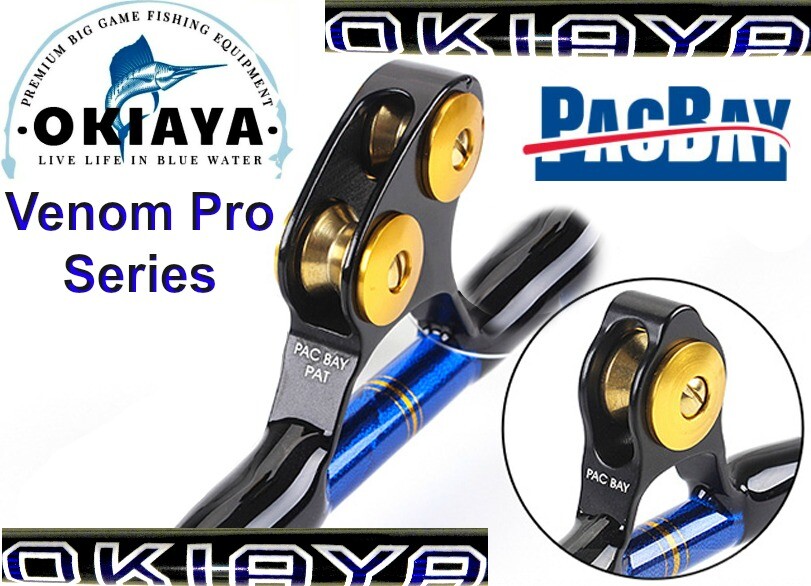 OKIAYA STANDUP TROLLING RODS 20-40LB VENOM-PRO CARBON BLANK/PAC BAY GUIDES