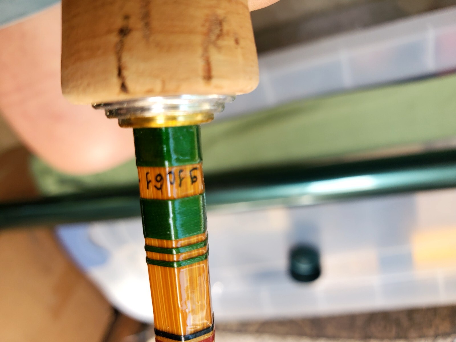 New Pezon Et Michel Bamboo Rod FRANCE 8’6″ 2pc w/2Fighting Buttons-tube-Sock