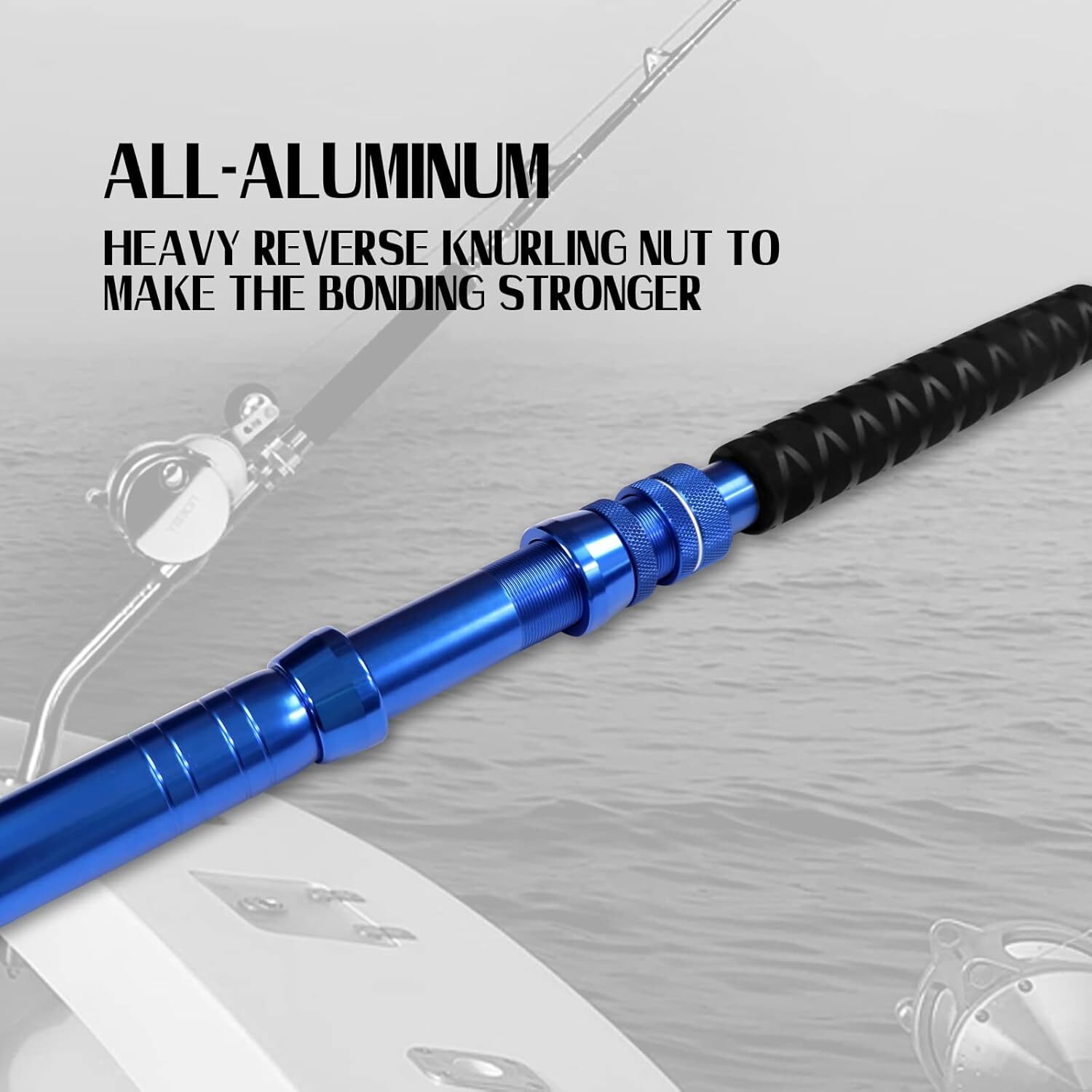Straight/Bent Butt Trolling Rod Saltwater Offshore Fishing Pole Roller Big Game