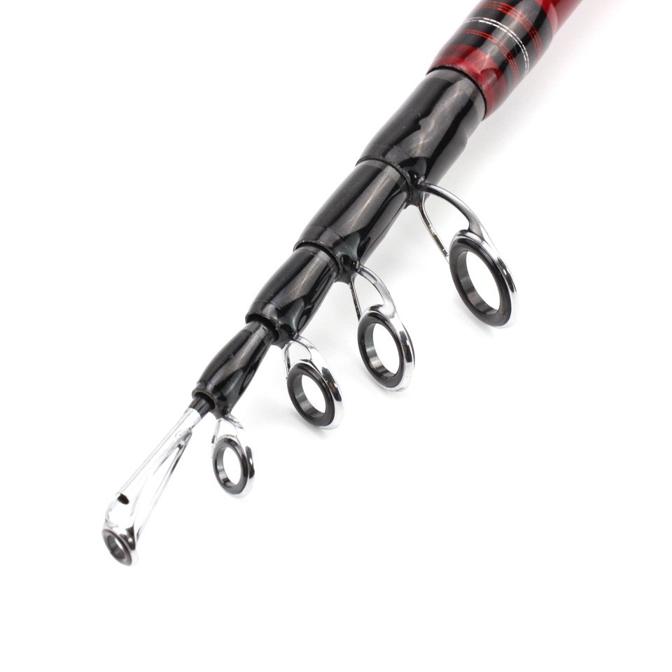 Telescopic Carbon Fiber Rod 1.8m-2.4m Lengths Portable Hard Fishing Short Pole