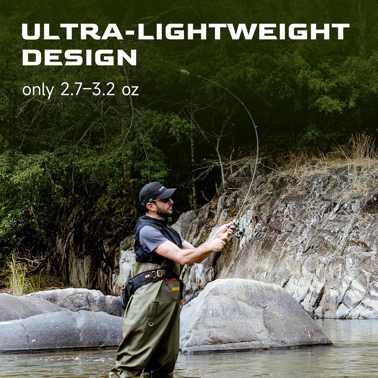 Magic L BFS Rod Ultralight Fishing Rod 2-Piece Spinning & Baitcaster Rod with Fu