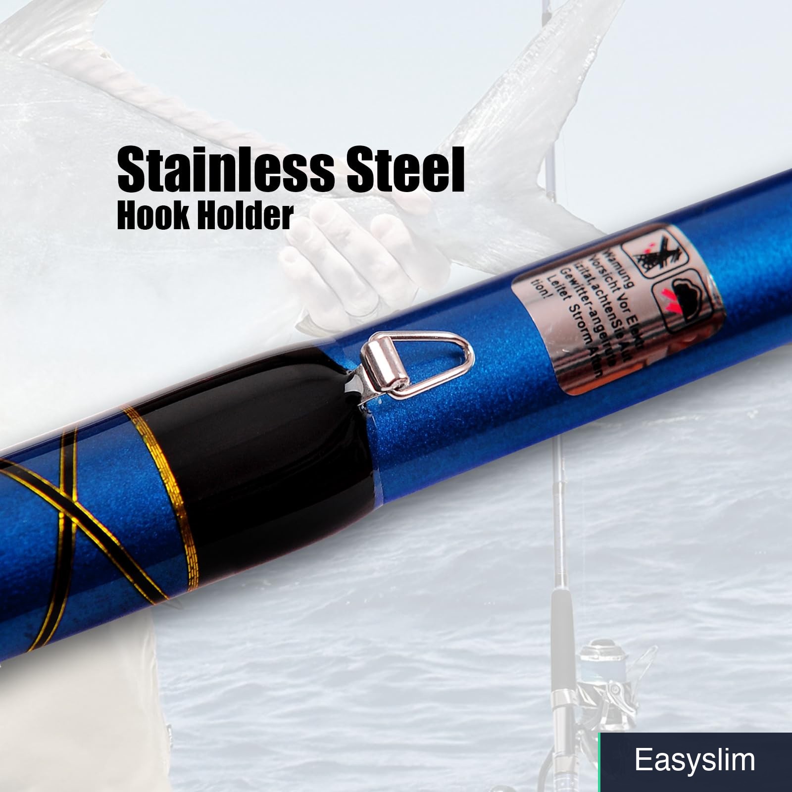 Saltwater Spinning Fishing Rod 2-Piece Heavy Power 7ft Carbon Fiber